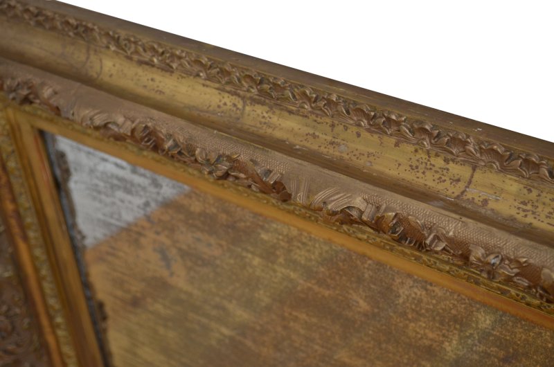 Antique Rococo Foxed Gilded Mirror 90x79cm - Image 7