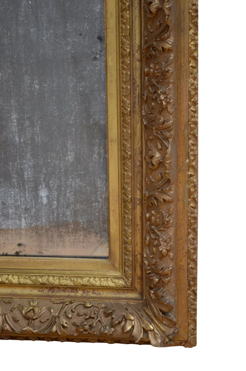 Antique Rococo Foxed Gilded Mirror 90x79cm - Image 8