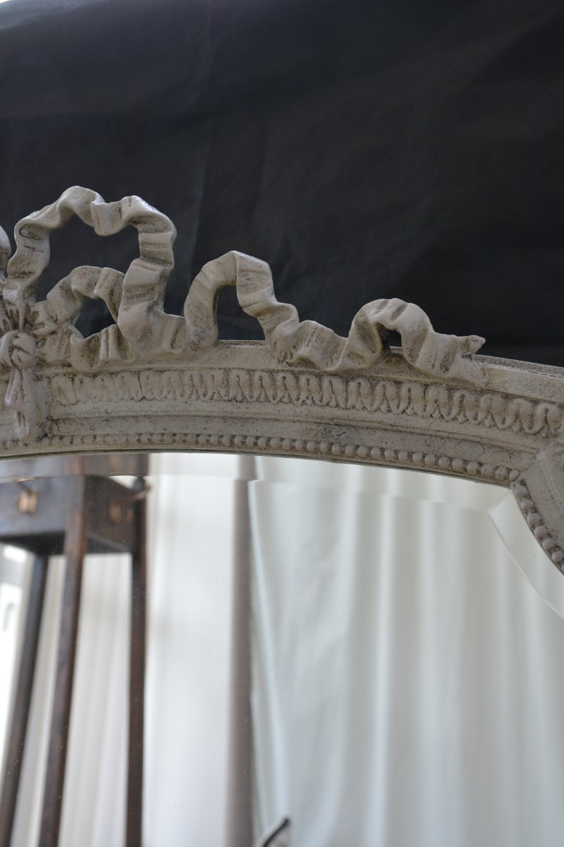 French Antique Wall Mirror H140cm - Image 5