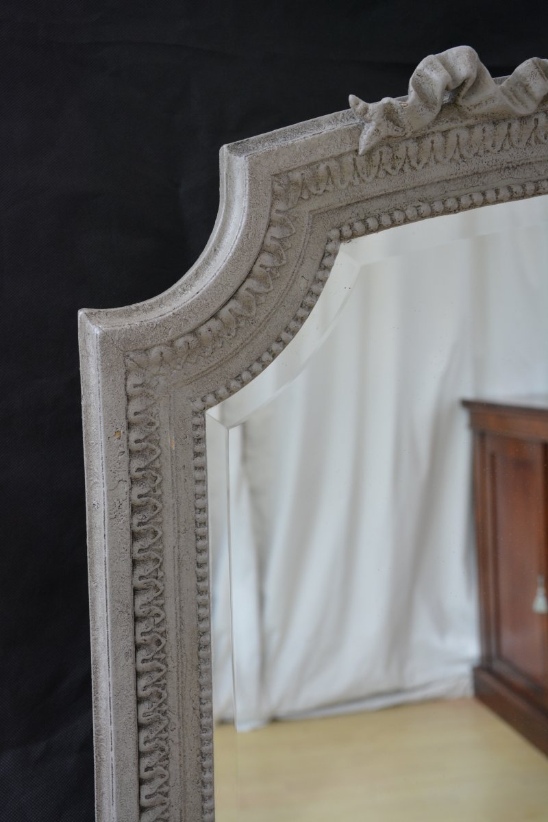 French Antique Wall Mirror H140cm - Image 8