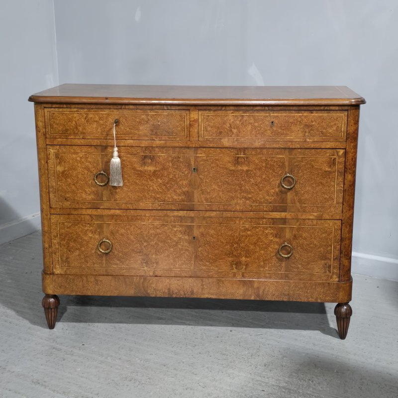 Superb French Amboyna Commode Chest of Drawers