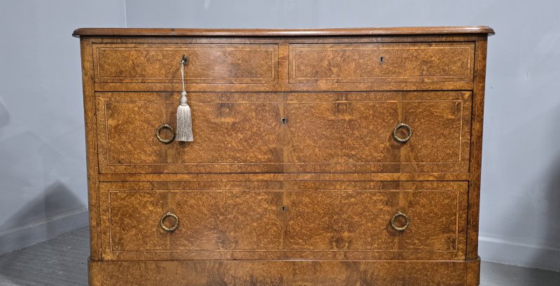 Superb French Amboyna Commode Chest of Drawers - Image 7