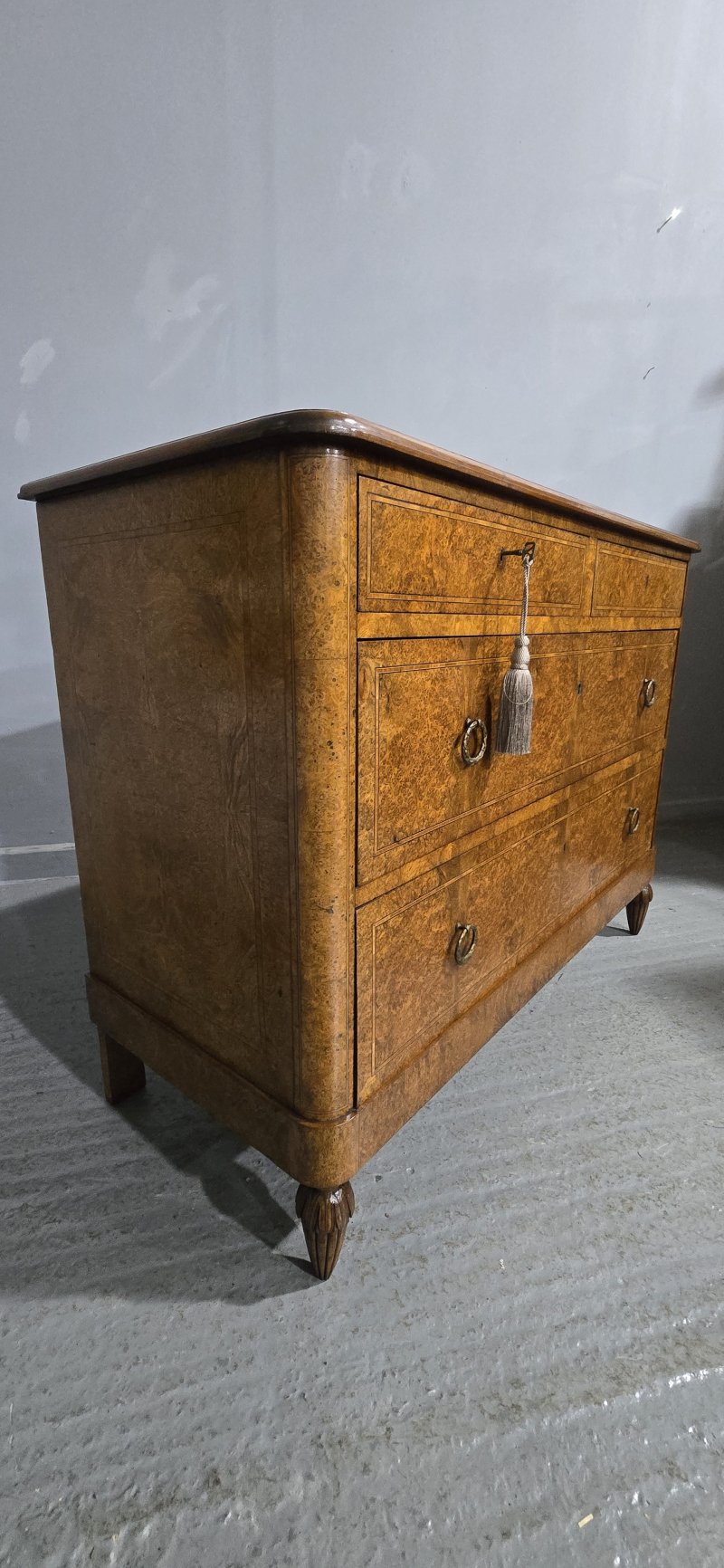 Superb French Amboyna Commode Chest of Drawers - Image 6