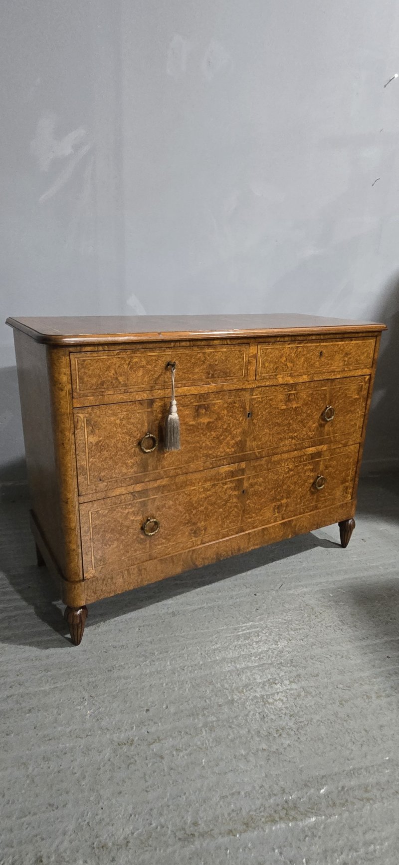 Superb French Amboyna Commode Chest of Drawers - Image 13