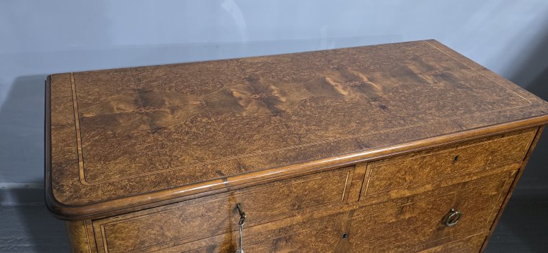 Superb French Amboyna Commode Chest of Drawers - Image 14