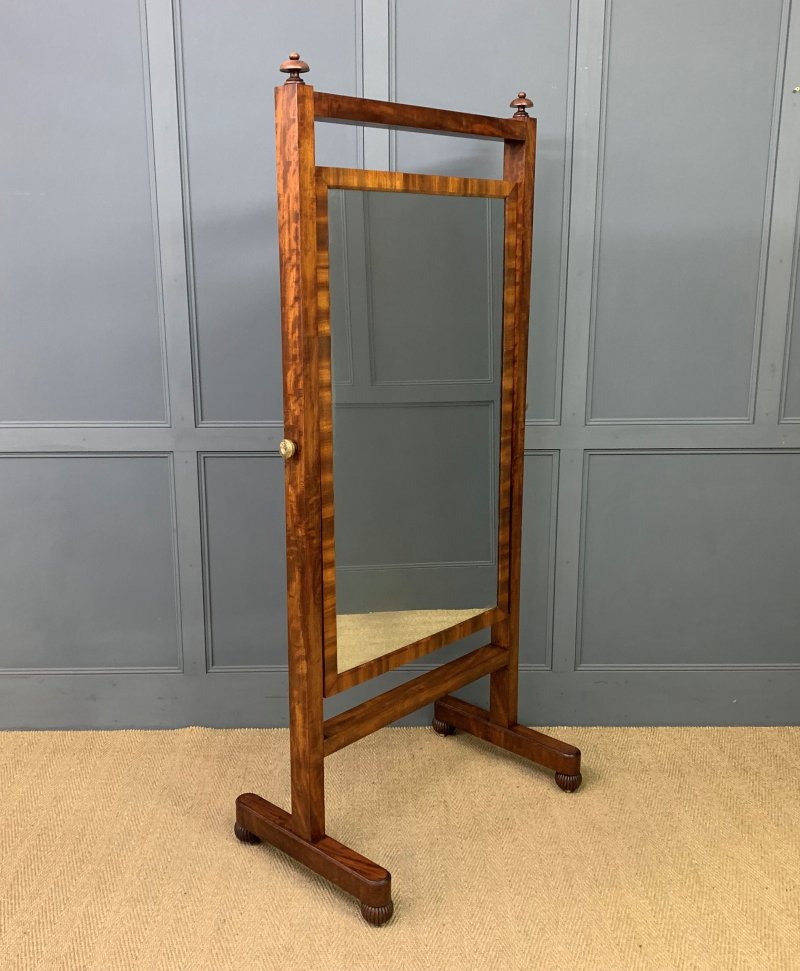 George IV Mahogany Cheval Mirror