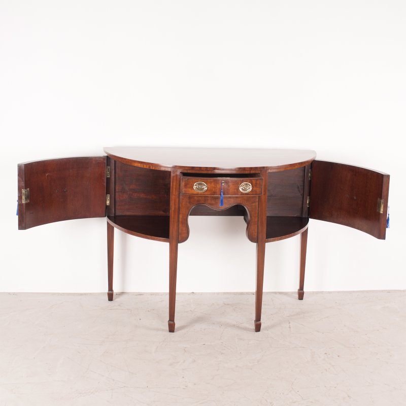Mahogany Demi Lune Shaped Sideboard - Image 4