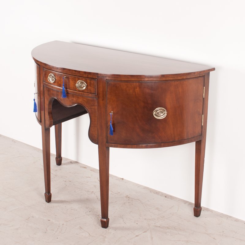 Mahogany Demi Lune Shaped Sideboard - Image 2