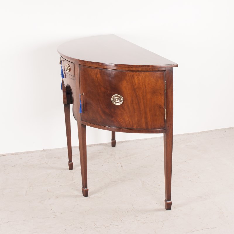 Mahogany Demi Lune Shaped Sideboard - Image 5