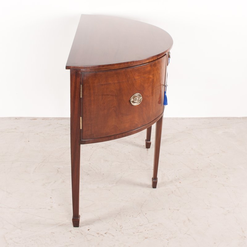 Mahogany Demi Lune Shaped Sideboard - Image 6