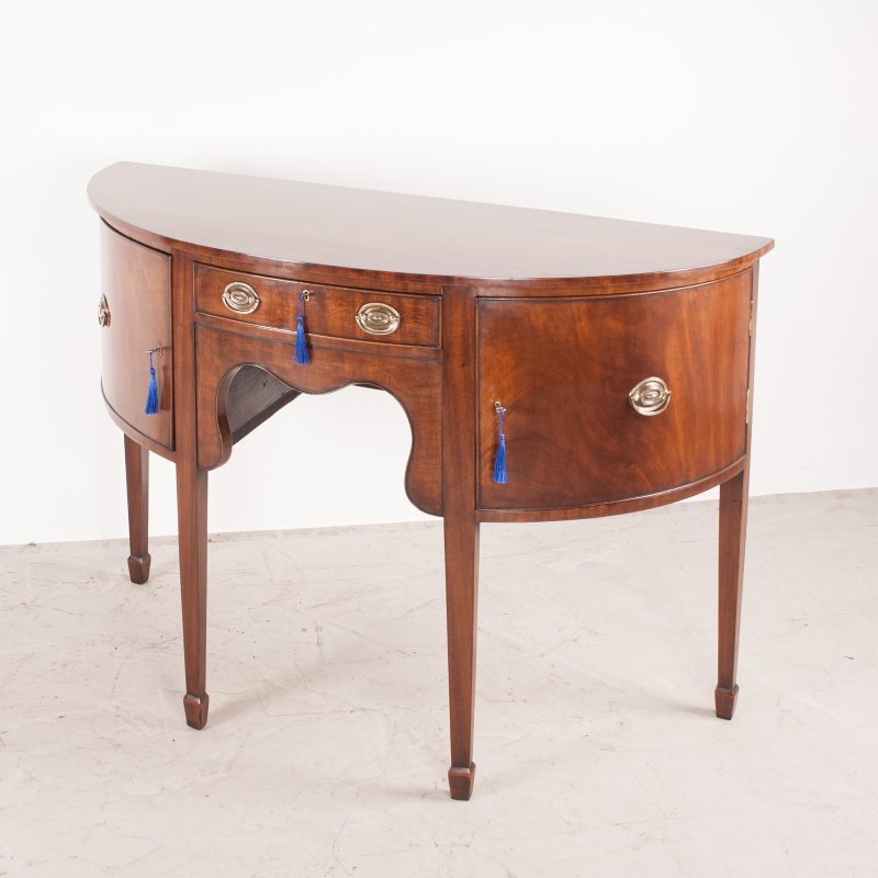 Mahogany Demi Lune Shaped Sideboard - Image 7