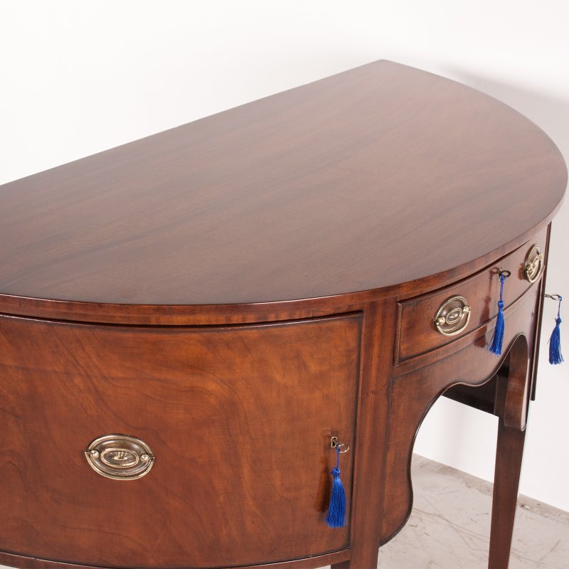 Mahogany Demi Lune Shaped Sideboard - Image 10