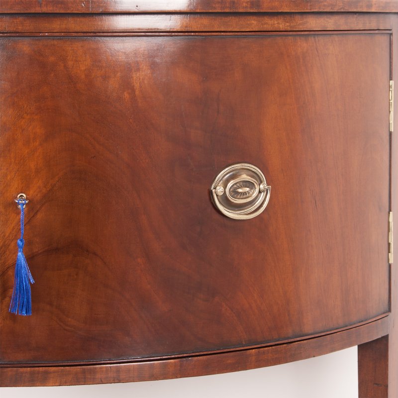 Mahogany Demi Lune Shaped Sideboard - Image 8