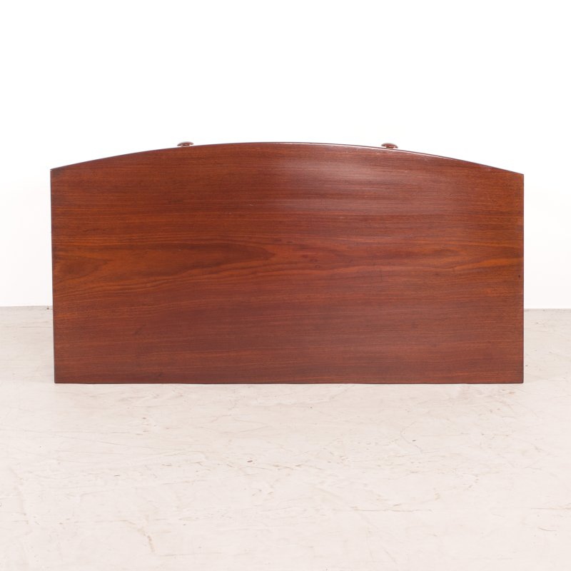 19thC Two Drawer Mahogany Bow Front Side Table - Image 11