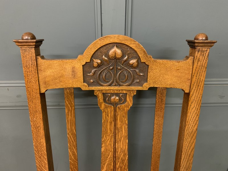 Set of 8 Arts and Crafts Dining Chairs - Image 14