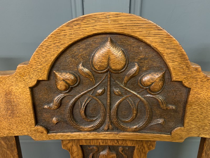 Set of 8 Arts and Crafts Dining Chairs - Image 15