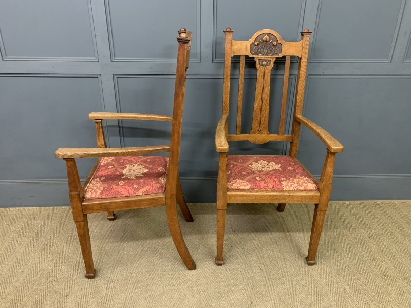 Set of 8 Arts and Crafts Dining Chairs - Image 17