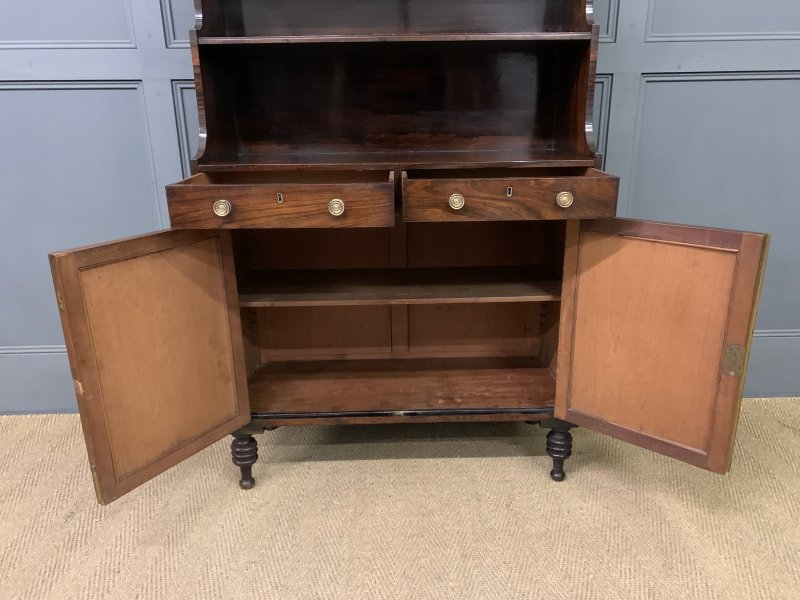 Regency Period Rosewood Waterfall Bookcase - Image 15