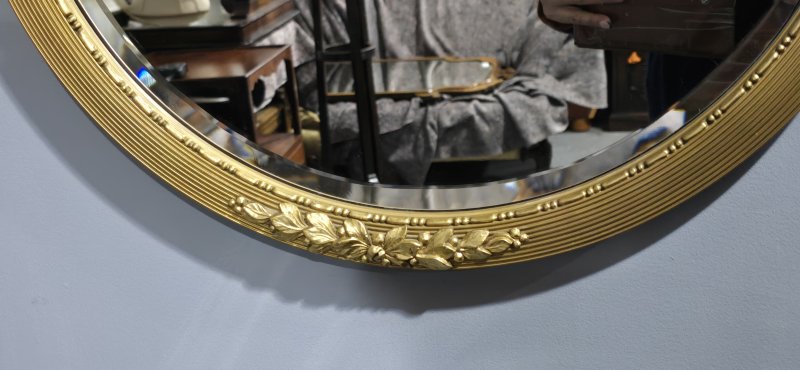 Fine Edwardian Round Gilt Mirror - Image 3