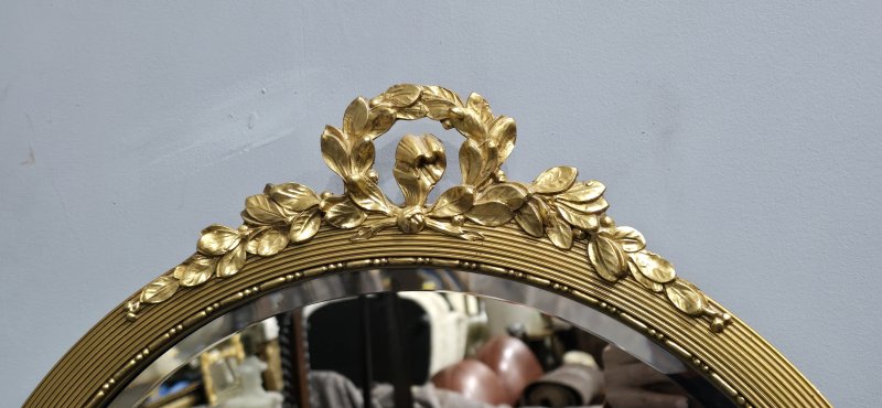 Fine Edwardian Round Gilt Mirror - Image 5