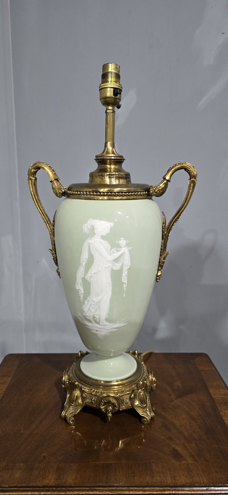 Large French Pate-Sur-Pate Table Lamp - Image 2