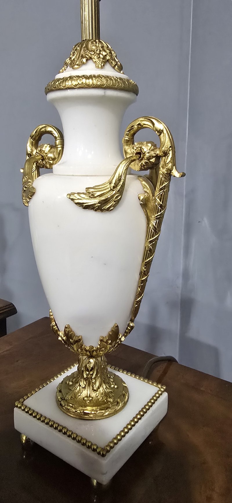 Pair French Marble Table Lamps - Image 4