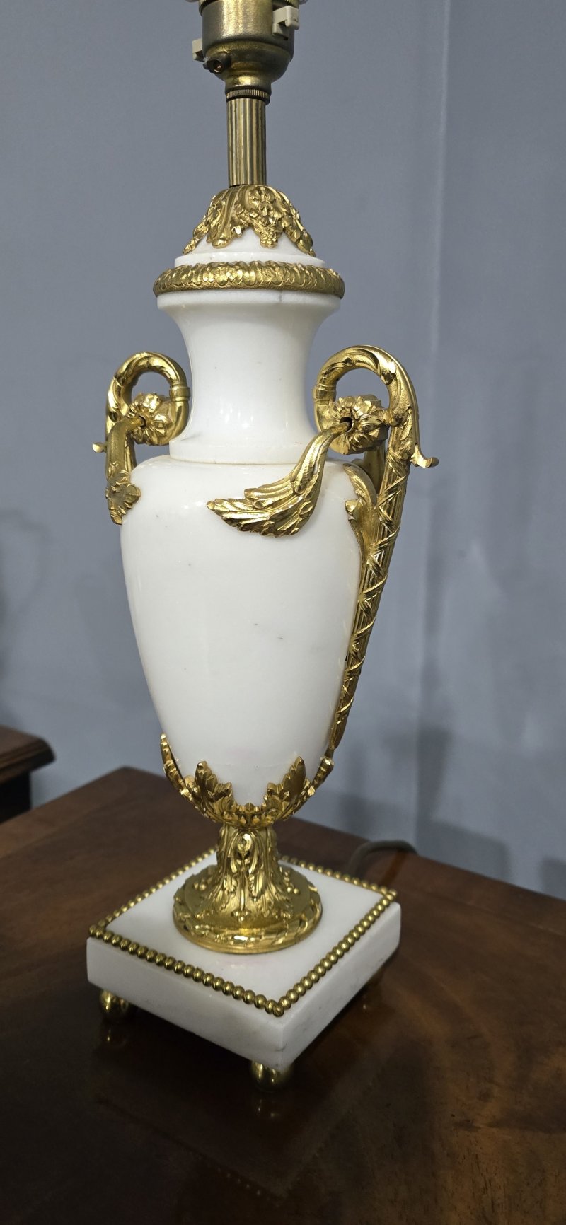 Pair French Marble Table Lamps - Image 5