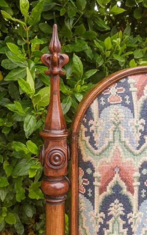 Antique Gothic Rosewood Prie Dieu Chair - Image 4