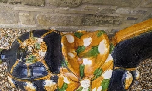 Handsome Pair Of Large Chinese Tang Horses In Sancai Glaze - Image 5