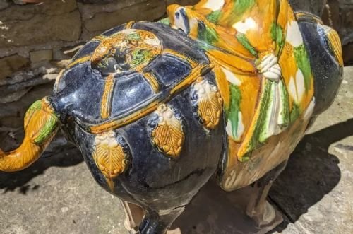 Handsome Pair Of Large Chinese Tang Horses In Sancai Glaze - Image 10