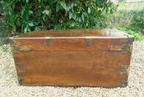 19th Century Brass Bound Camphor Wood Chest - Image 5