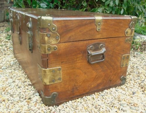 19th Century Brass Bound Camphor Wood Chest - Image 7