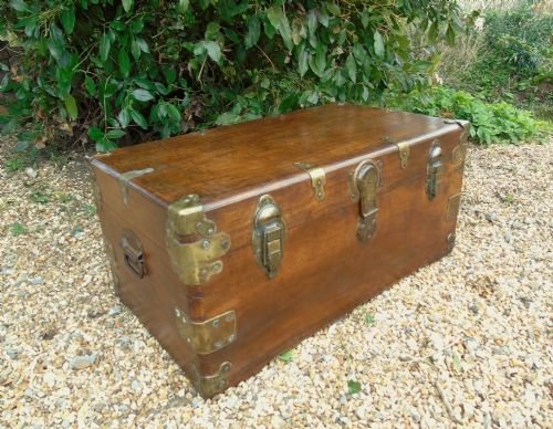 19th Century Brass Bound Camphor Wood Chest