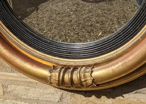 Regency Convex Giltwood Mirror Deer Crest - Image 7