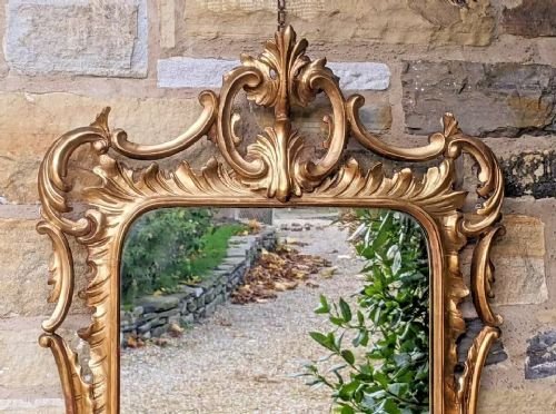 Antique Gilt Wood Rococo Mirror - Image 2