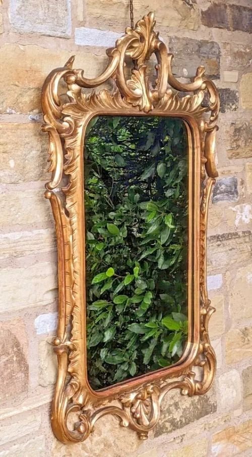 Antique Gilt Wood Rococo Mirror - Image 5