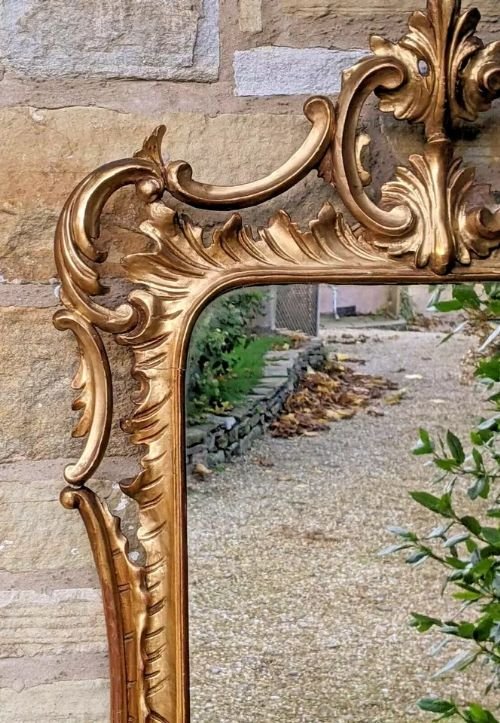 Antique Gilt Wood Rococo Mirror - Image 6