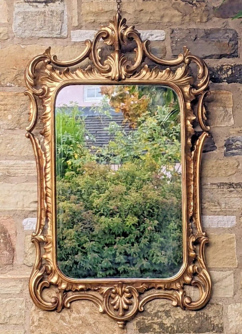 Antique Gilt Wood Rococo Mirror - Image 8