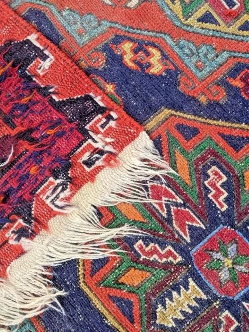 Antique Caucasian Soumakh Carpet - Image 7