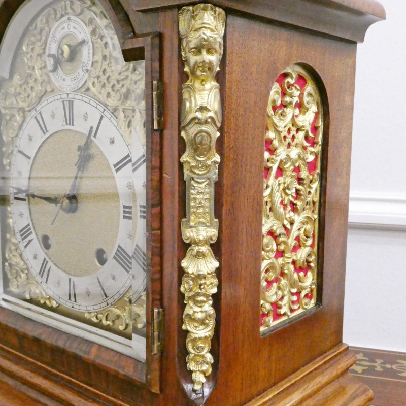 German Walnut Ting Tang Striking Bracket Clock by Schneckenburger - Image 5