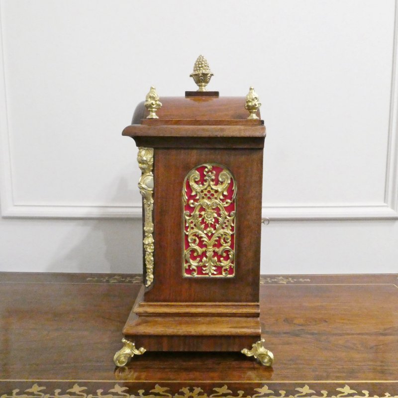 German Walnut Ting Tang Striking Bracket Clock by Schneckenburger - Image 8