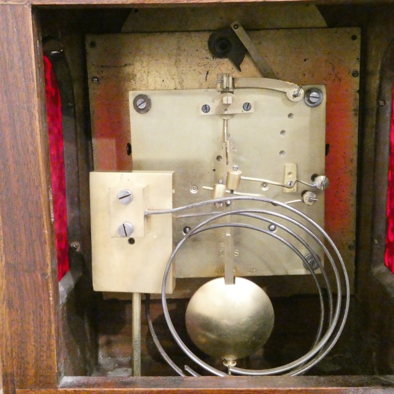 German Walnut Ting Tang Striking Bracket Clock by Schneckenburger - Image 11