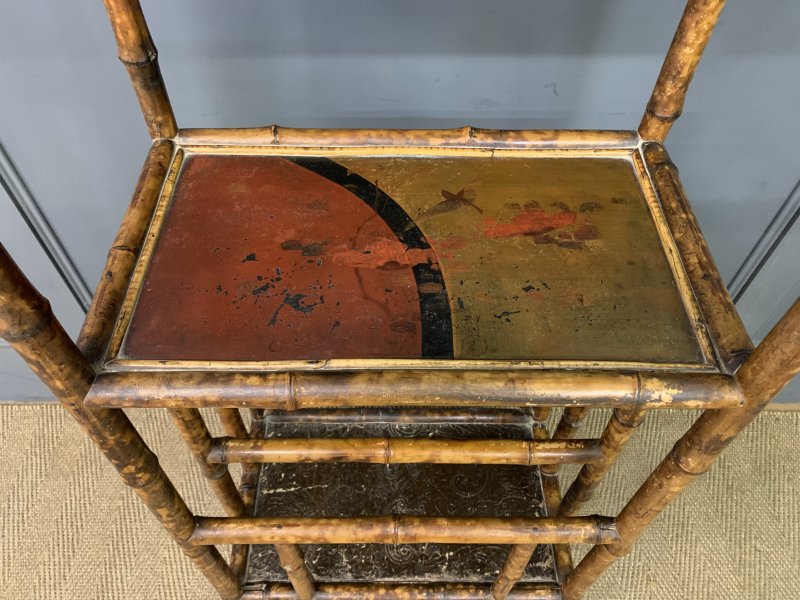 Victorian Bamboo Canterbury Whatnot - Image 8