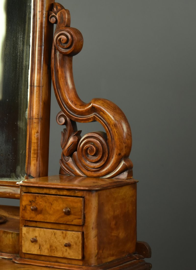 Victorian Burr Walnut Dressing Table - Image 8