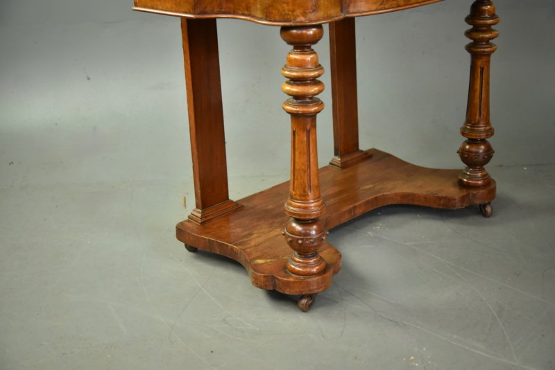 Victorian Burr Walnut Dressing Table - Image 9