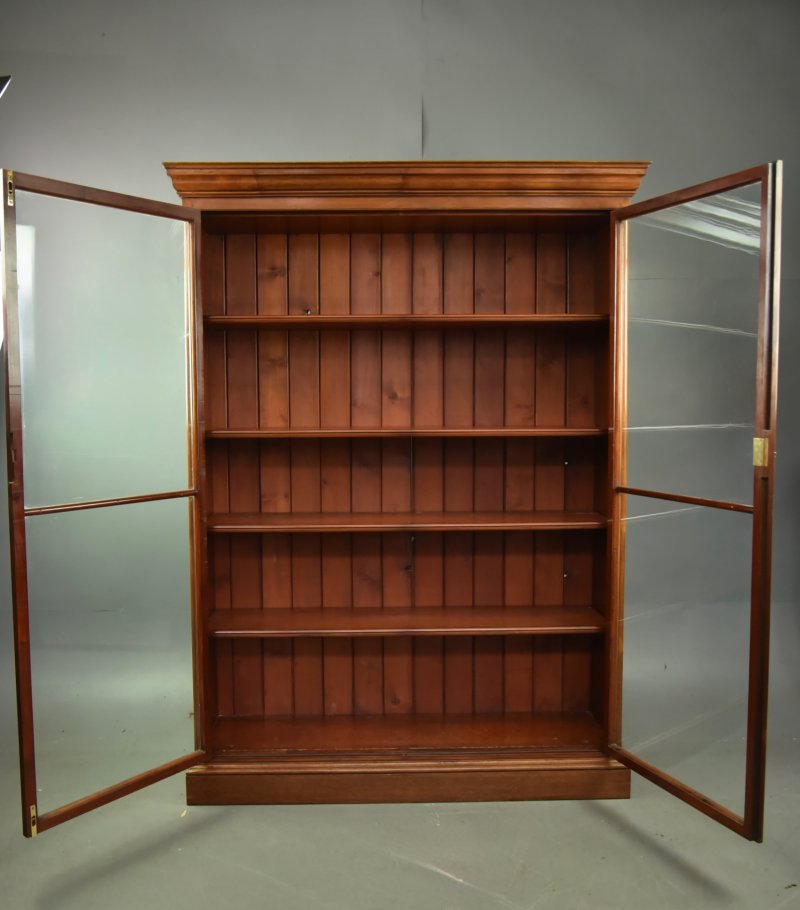 Victorian Mahogany Shop Display Cabinet Bookcase - Image 5