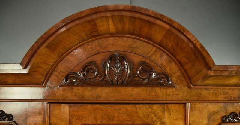Victorian Burr Walnut Triple Wardrobe Compactom - Image 4