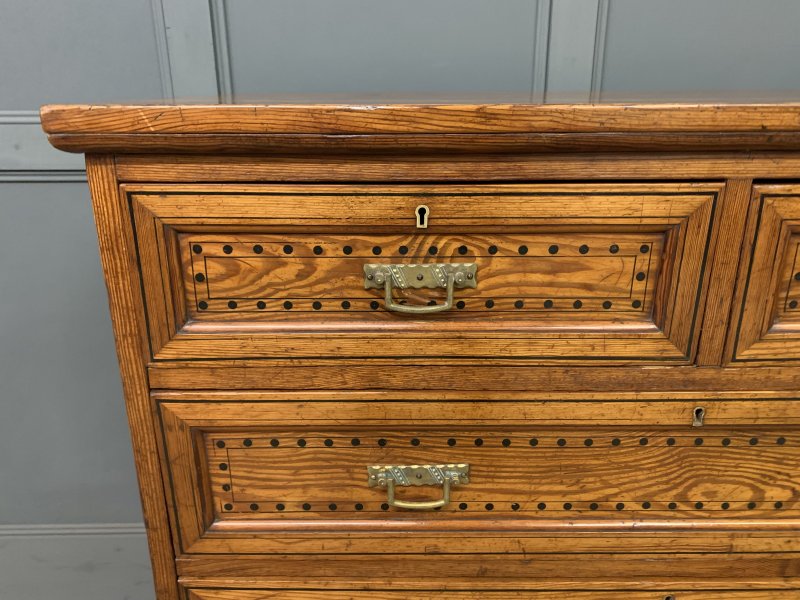 Pitch Pine Aesthetic Period Chest of Drawers - Image 5