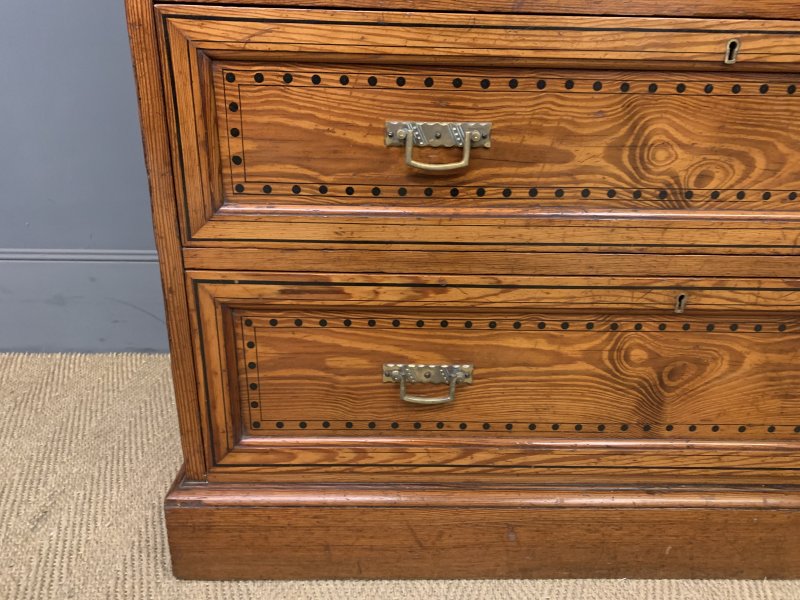 Pitch Pine Aesthetic Period Chest of Drawers - Image 8