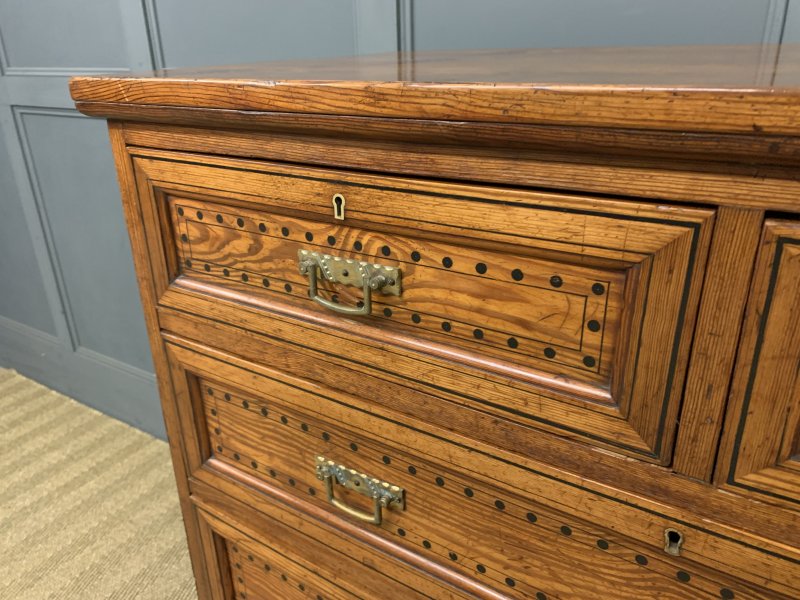 Pitch Pine Aesthetic Period Chest of Drawers - Image 3